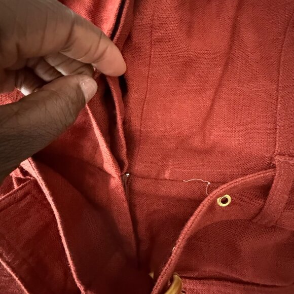 House Of Harlow 1960 Womens Linen Blend Romper With Belt Size 6 - Picture 9 of 14